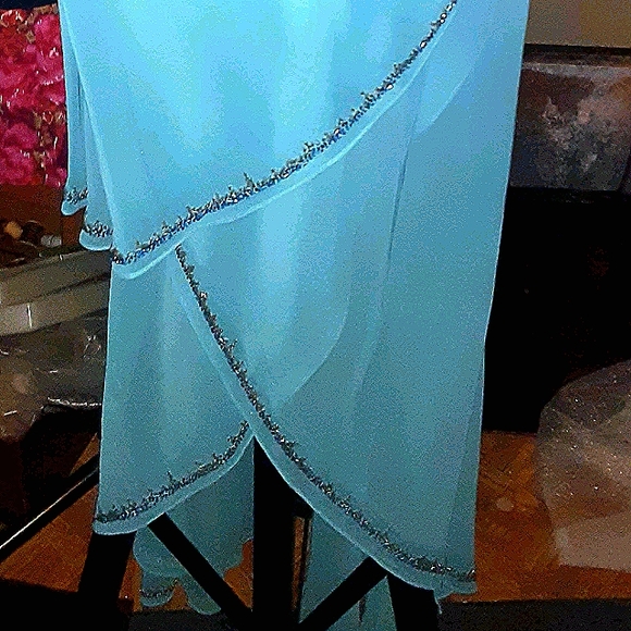 Blue chiffon Dress - Picture 3 of 13